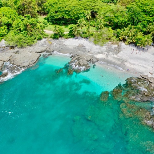 Aerial view of Playa Manchas Montezuma Costa Rica