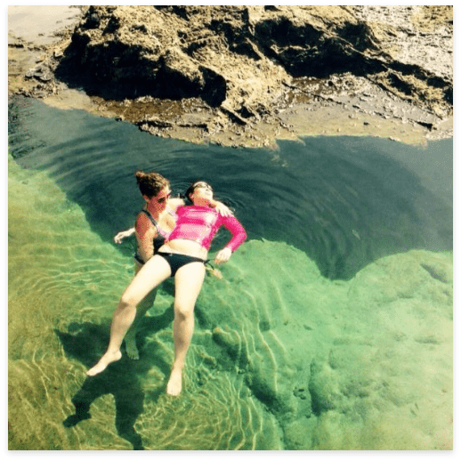 woman providing water therapy