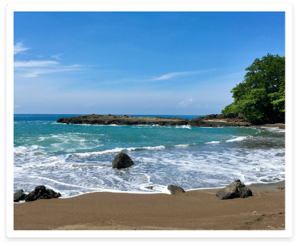 view of the beach on a clear day